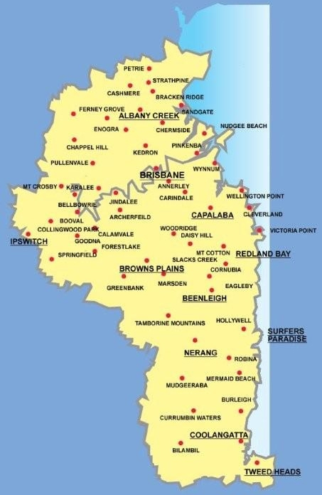 Areas of service for Saxon Hot Water Systems